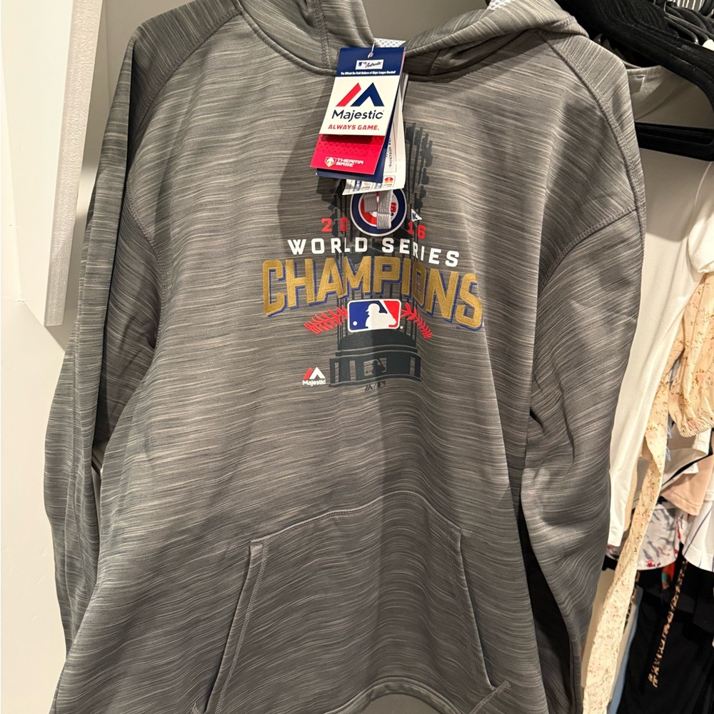 Chicago cubs World Series Champions Gray Hoodie